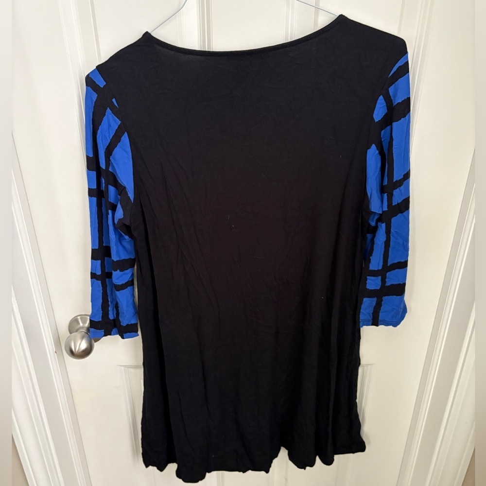 BUNDLE (4) Artsy Eccentric Art Teacher 3/4 sleeve asymmetrical Tunics Medium - Picture 4 of 16